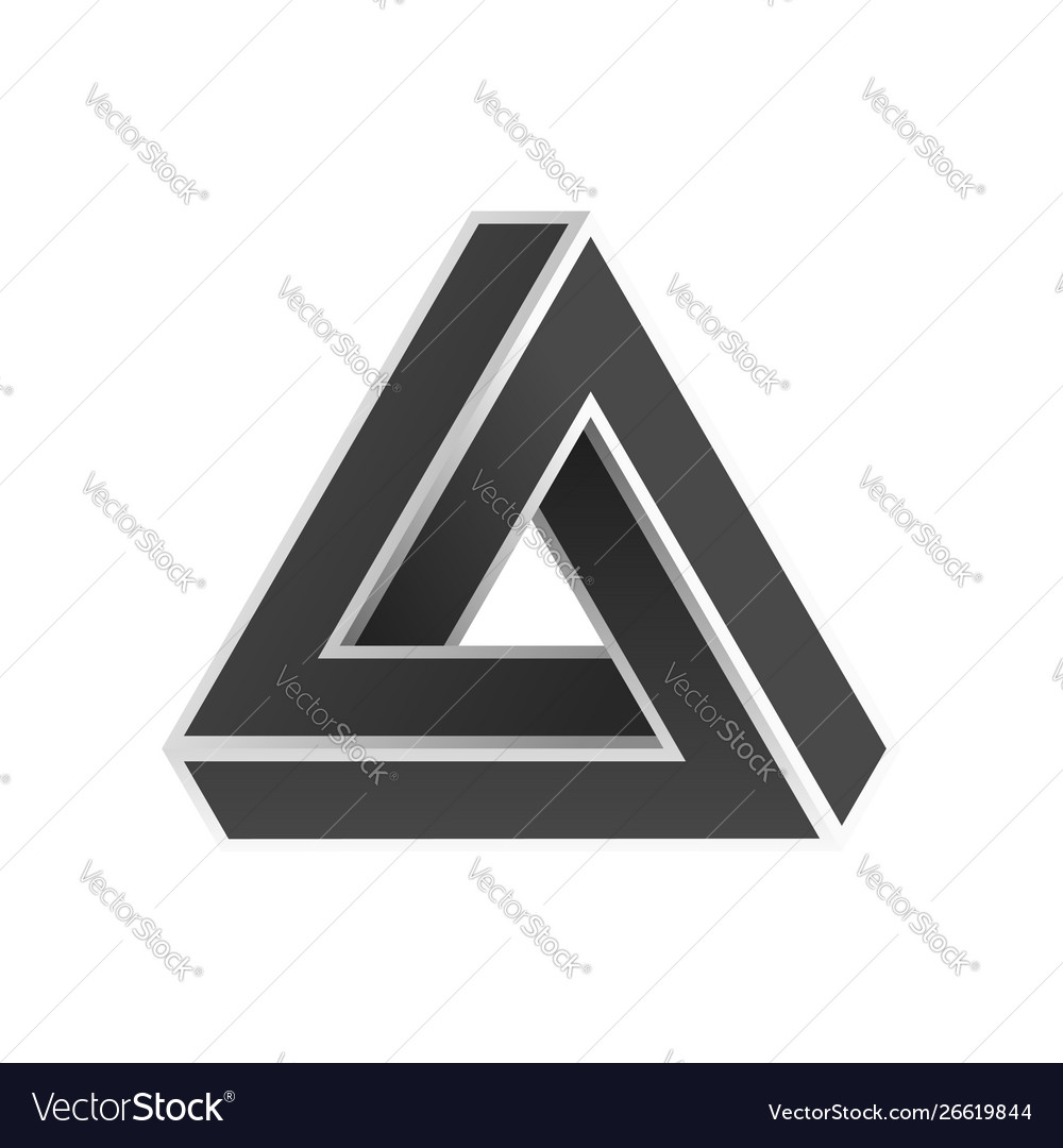 Abstract impossible triangle vector image Abstract impossible triangle
