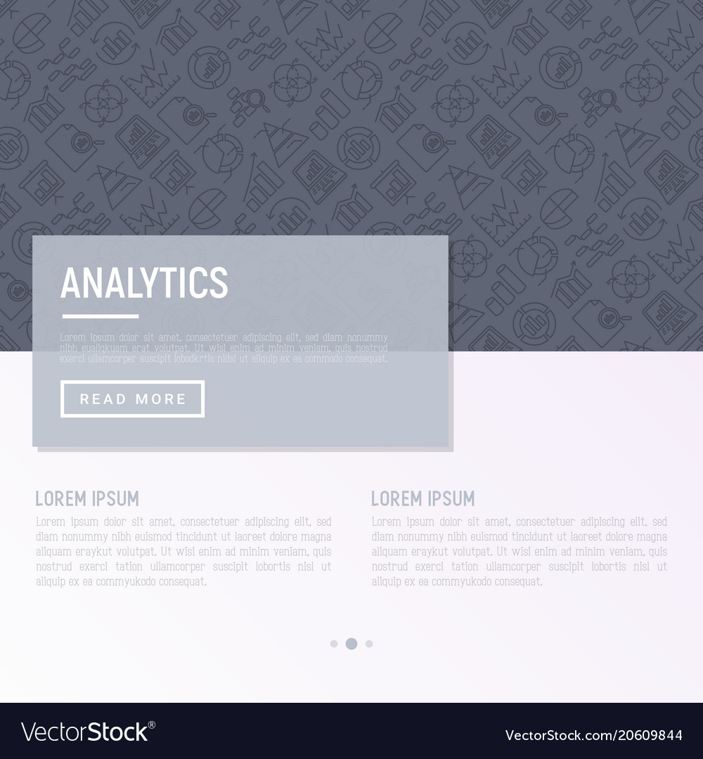 Analytics concept with thin line icons