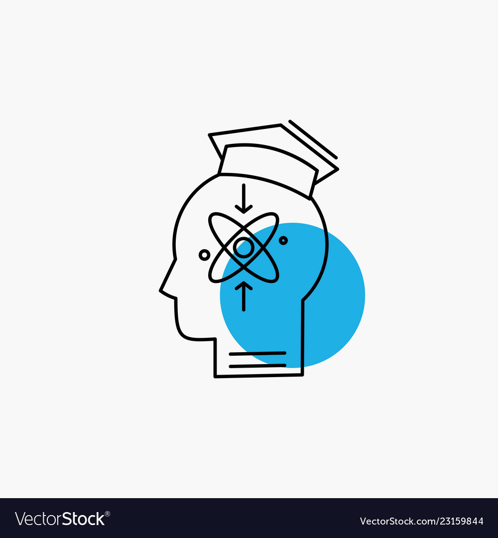 Capability head human knowledge skill line icon Vector Image
