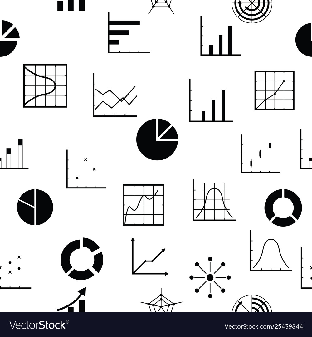 Chart seamless pattern background icon
