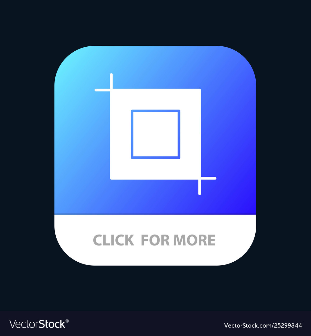 Crop tool transform mobile app button android vector image Crop tool transform mobile app button android