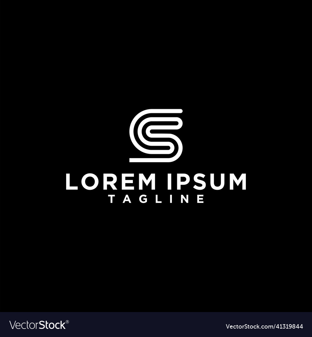 Cs or sc monogram logo design