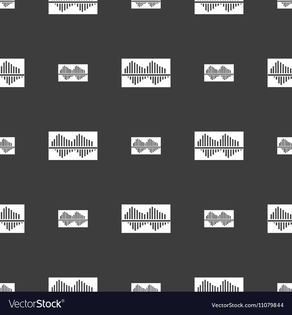 Equalizer icon sign seamless pattern on a gray