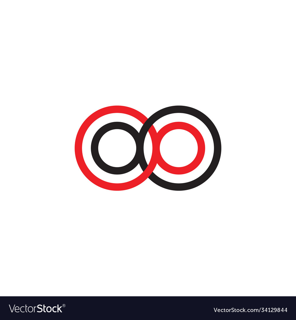 Linked Circle Overlap Colorful Logo Royalty Free Vector