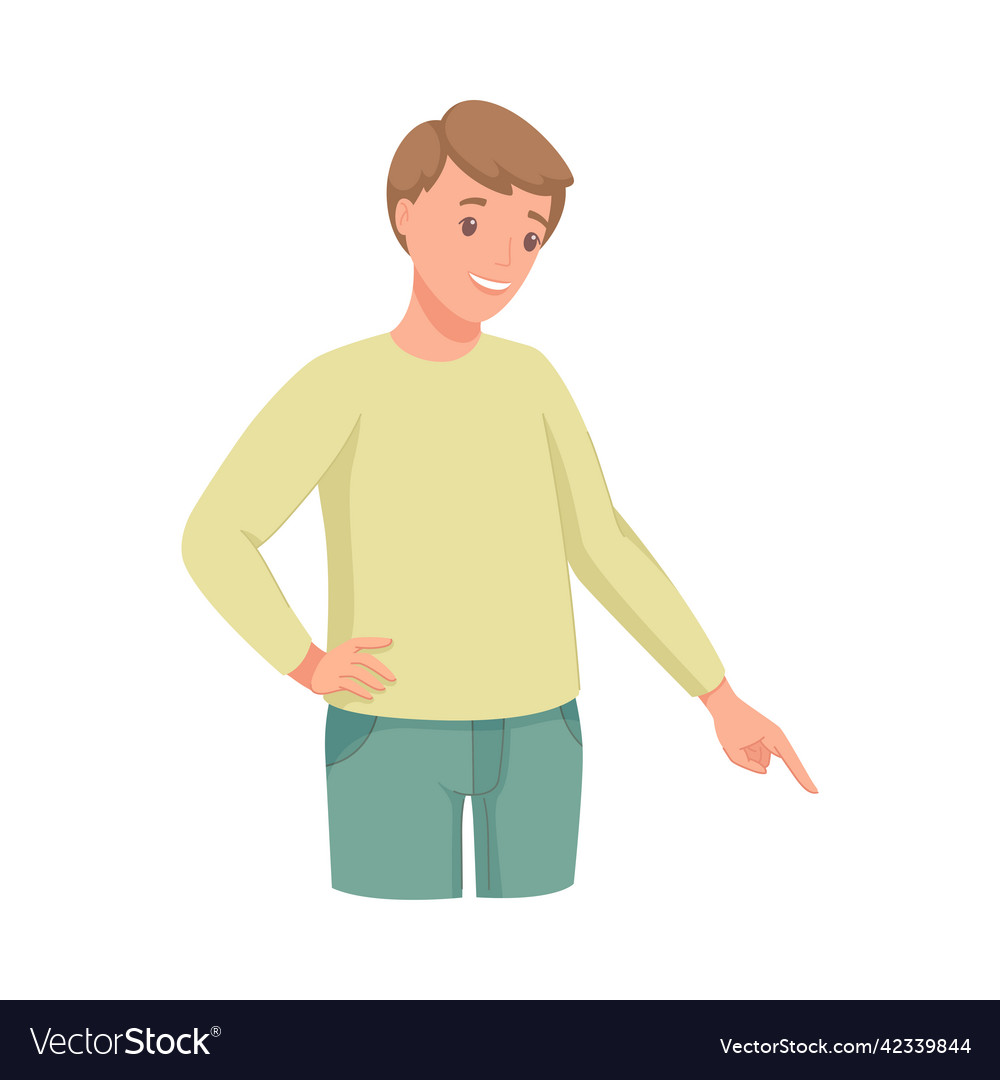 Man Pointing with Index Finger