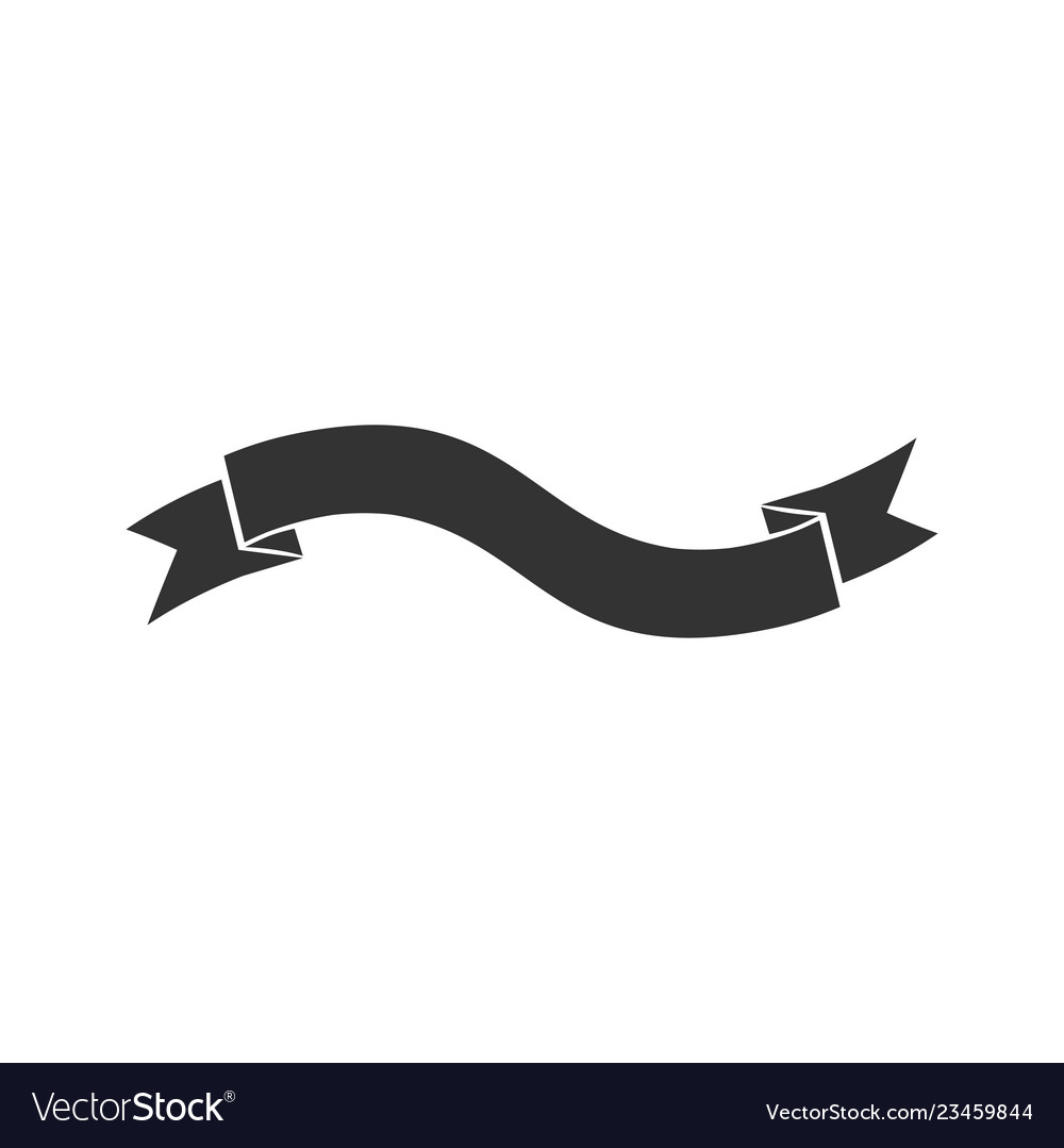 Ribbon Icon Flat Royalty Free Vector Image Vectorstock