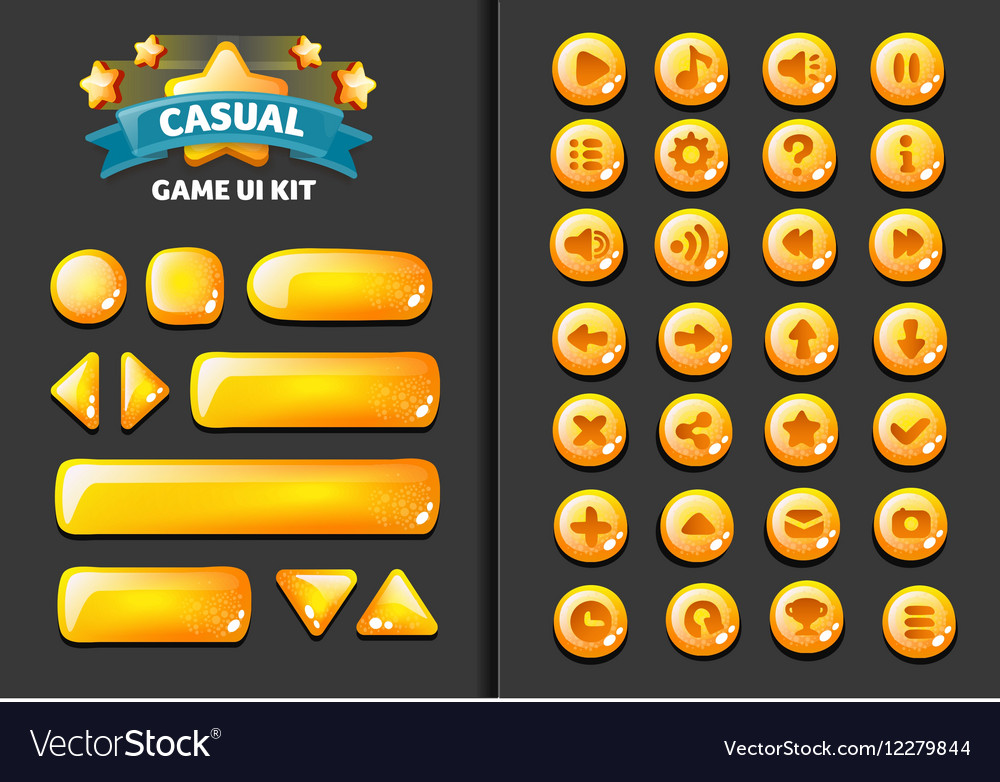 Set of buttons