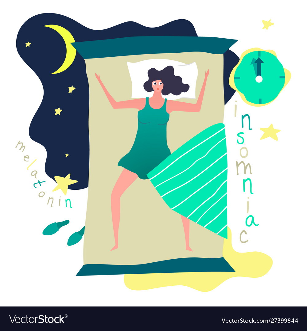 Sleeping problems image vector image Sleeping problems image