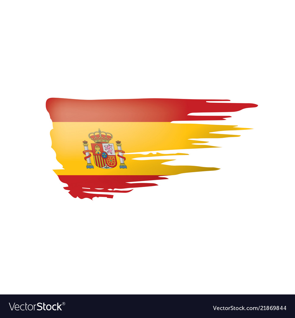 Spain flag on a white Royalty Free Vector Image