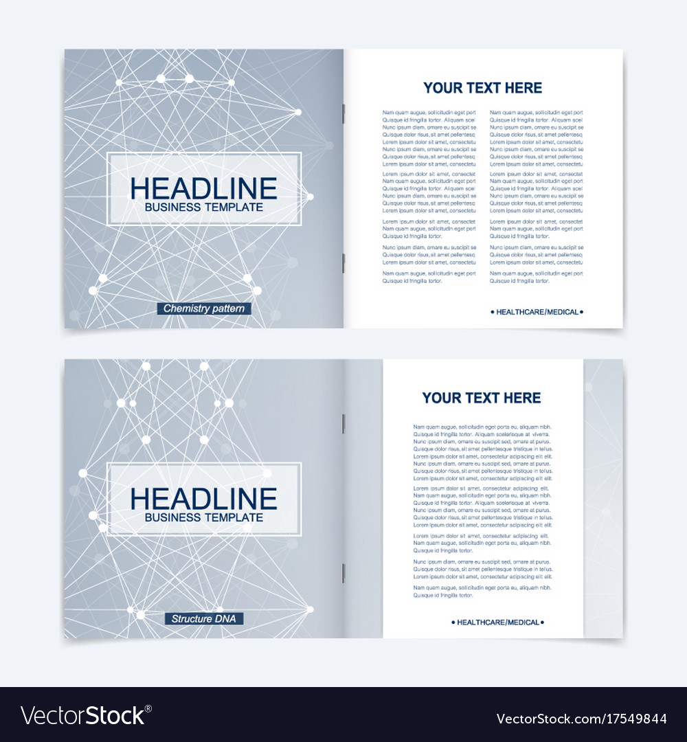 Templates for square brochure leaflet cover