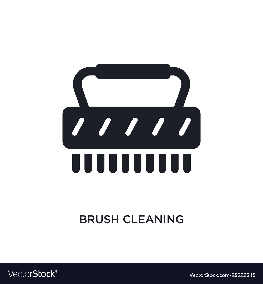 Brush cleaning isolated icon simple element from