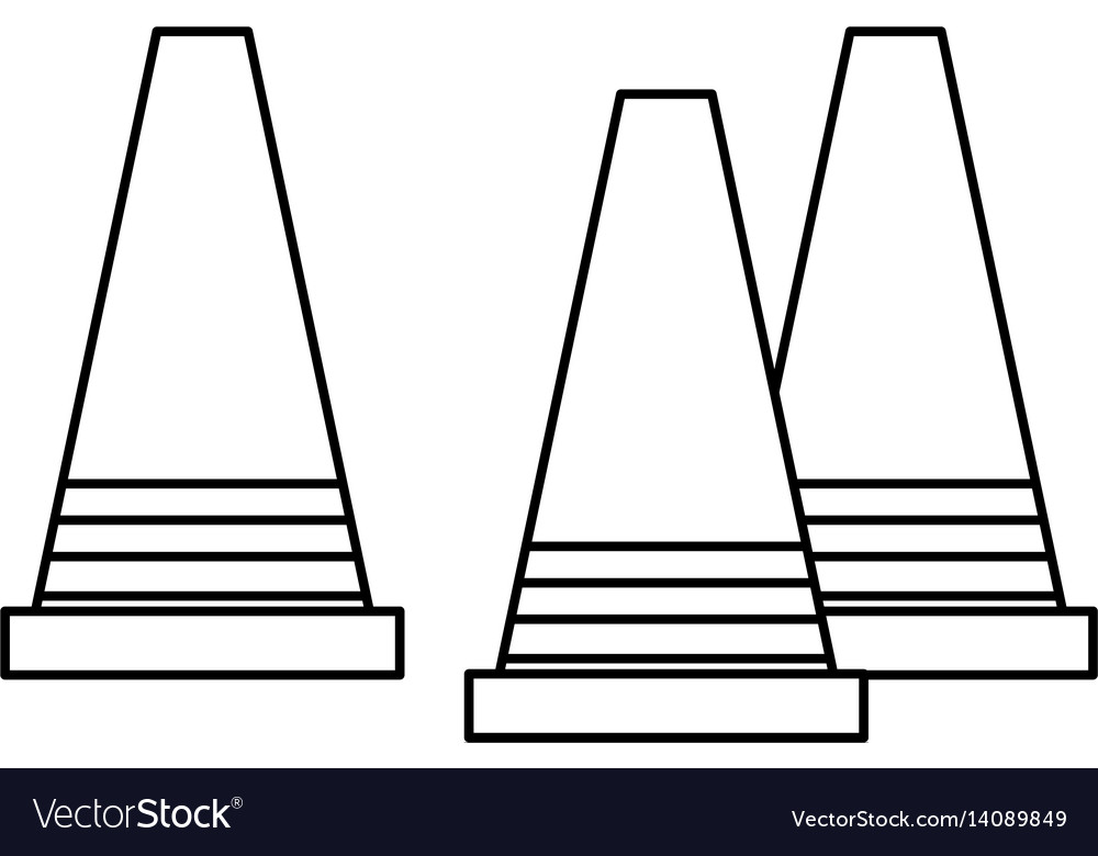 Cone construction isolated icon