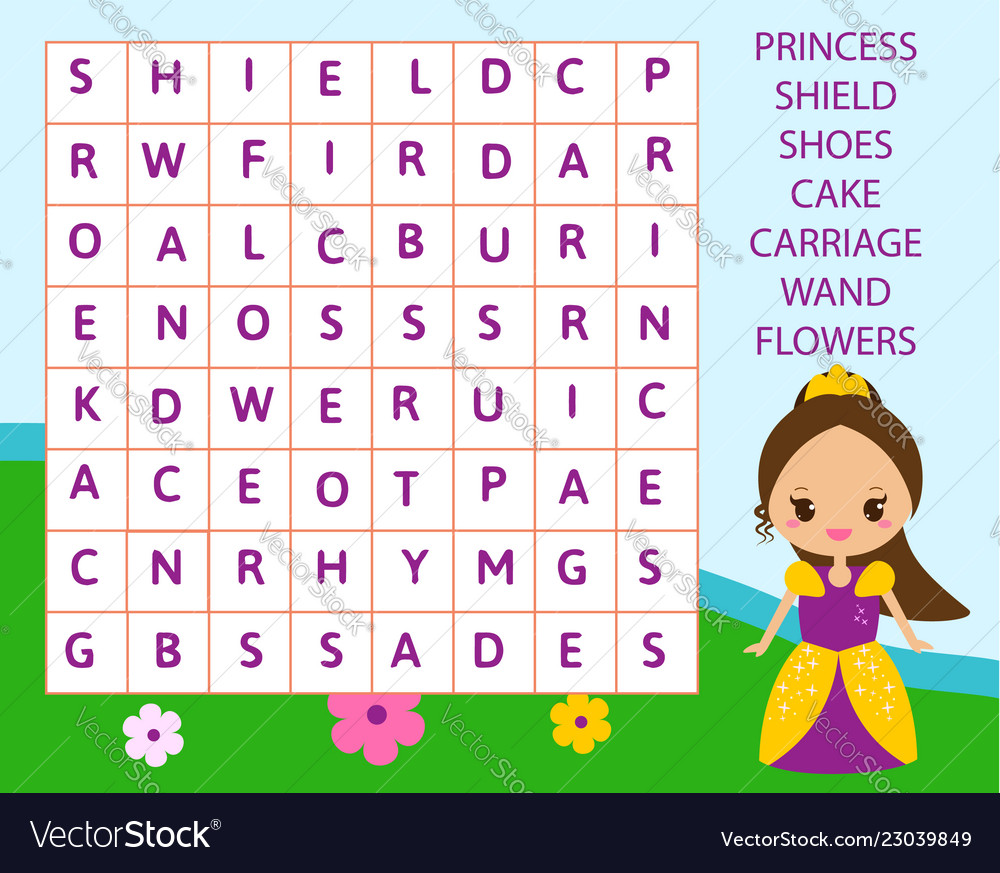 educational-game-for-children-word-search-puzzle-vector-image