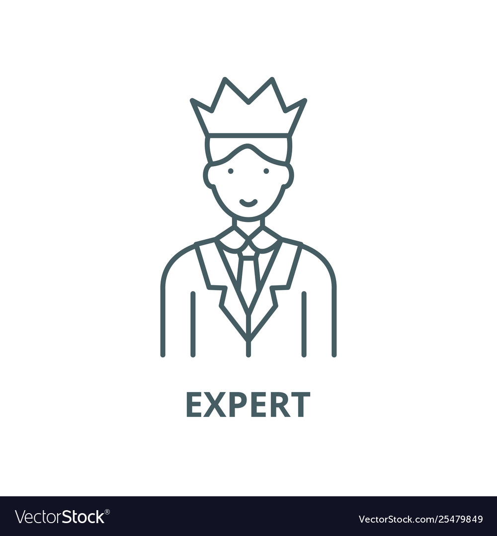Expert line icon linear concept outline