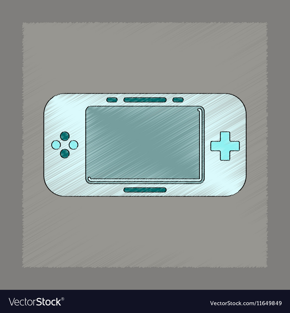 Flat shading style icon game console