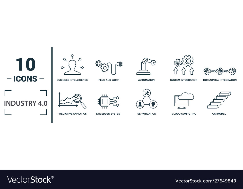 Industry 4.0 Icon Set - Automation & Data