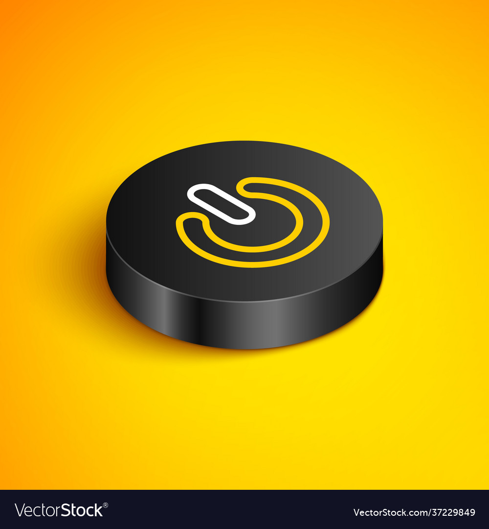 Isometric line power button icon isolated vector image Isometric line power button icon isolated