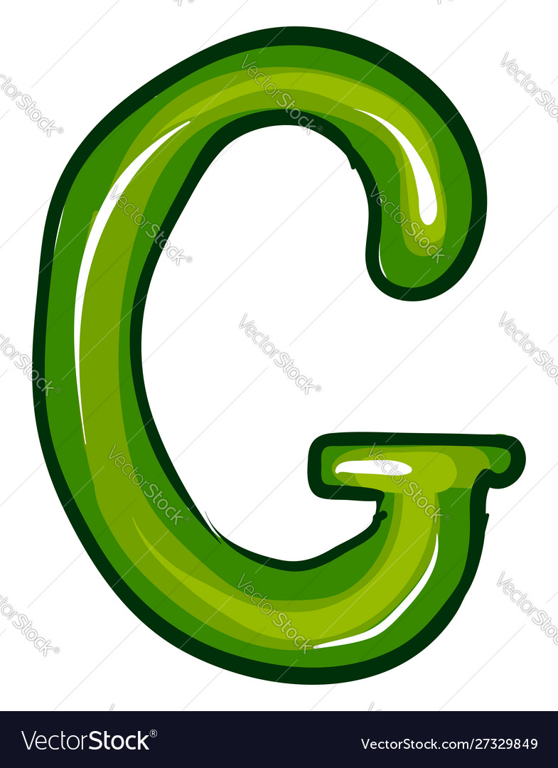 Letter g on white background Royalty Free Vector Image