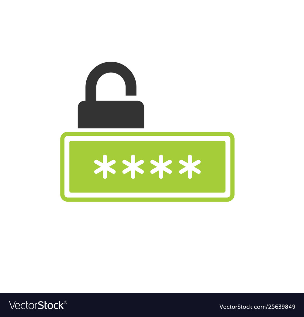 Password Related Icon On Background For Graphic Vector Image 3927