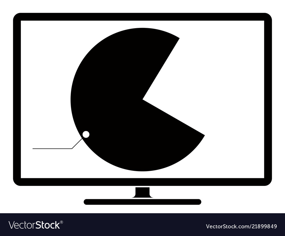 Pie Diagramm auf einem Computerbildschirm vector image Pie Diagramm auf einem Computerbildschirm