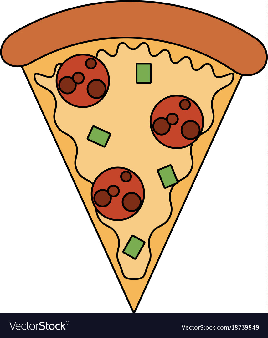 Pizza italian food Royalty Free Vector Image - VectorStock