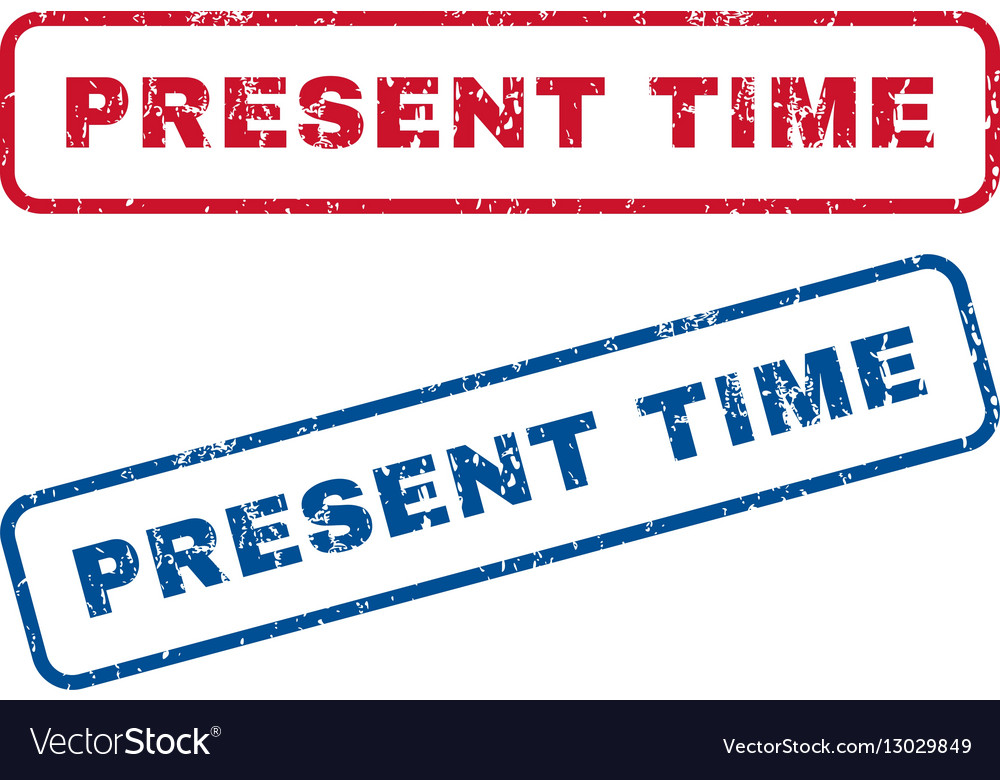 Present time rubber stamps