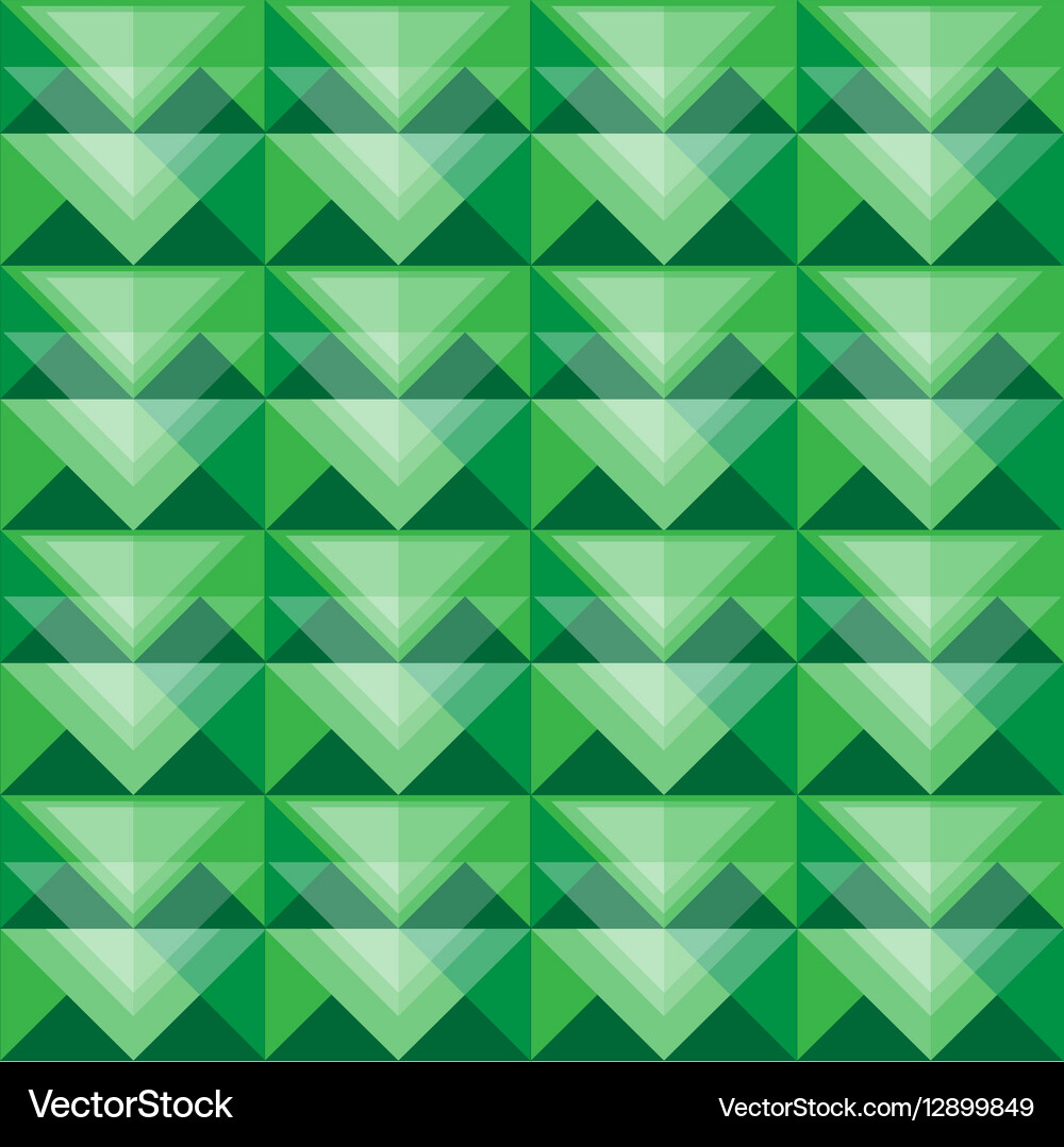 Seamless green triangle pattern design Royalty Free Vector
