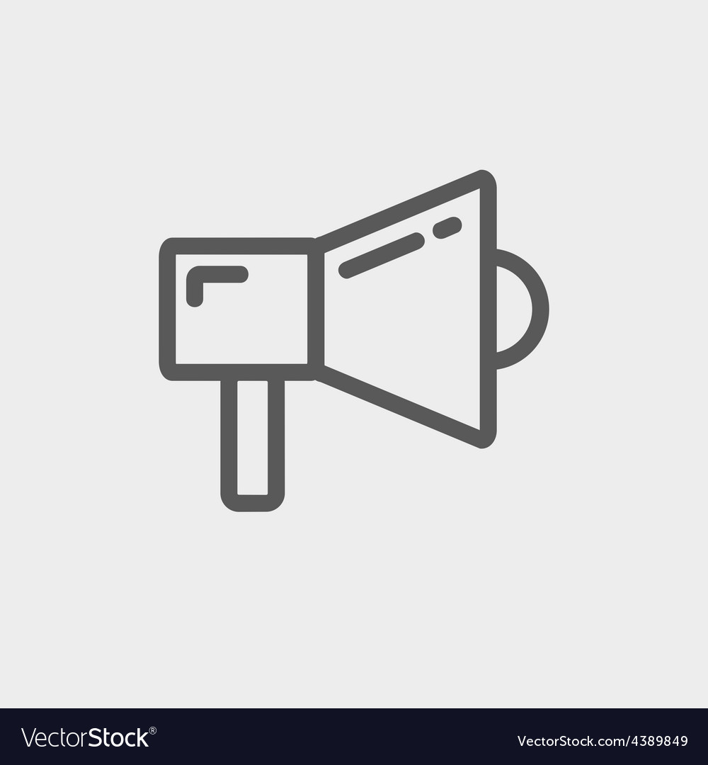 Thin Line Megaphone Icon