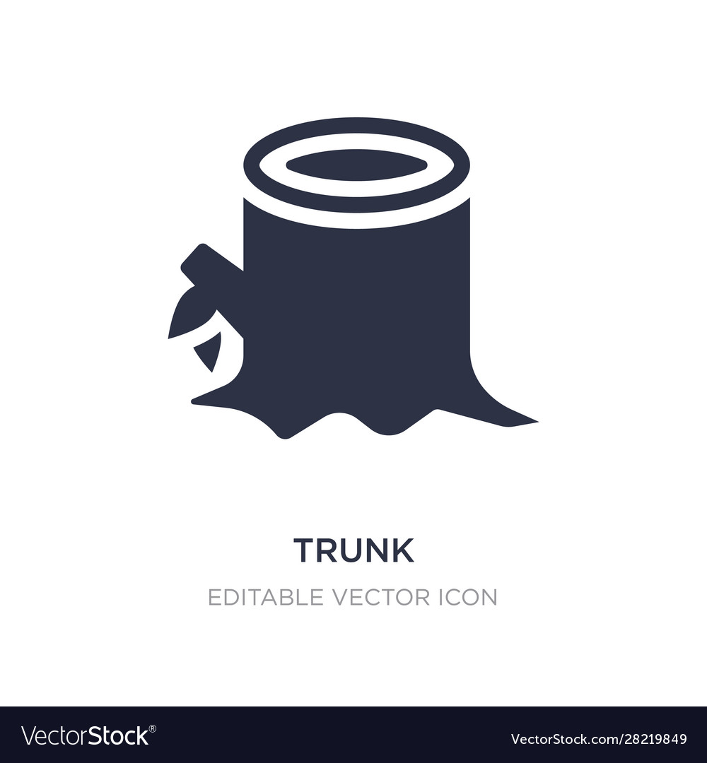 Trunk icon on white background simple element