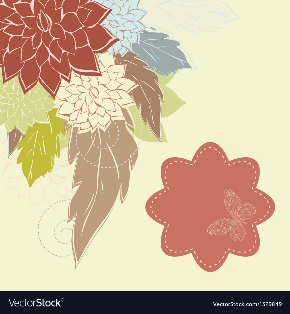 Vintage flower background card