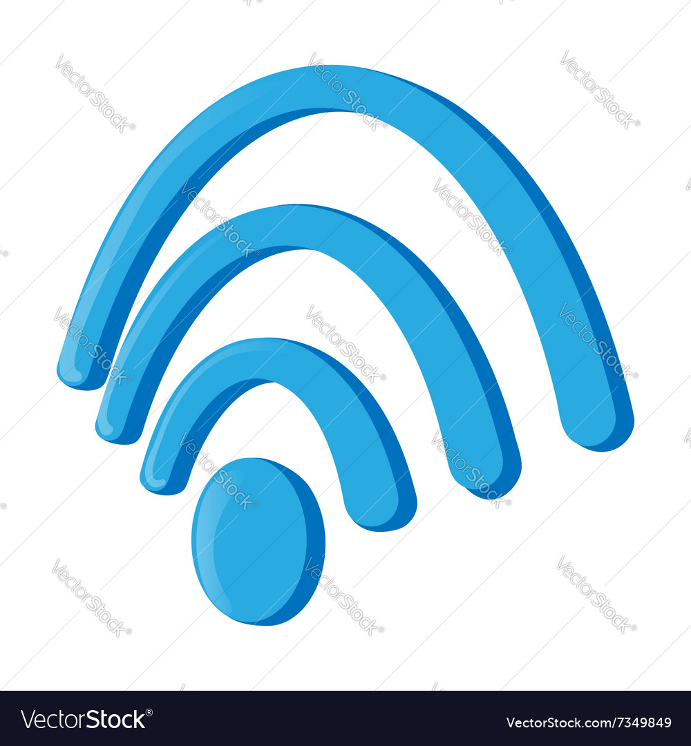 Wi fi wireless network cartoon symbol Royalty Free Vector