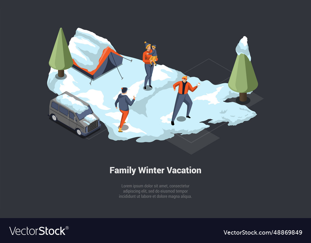 Winter holidays christmas vacations children