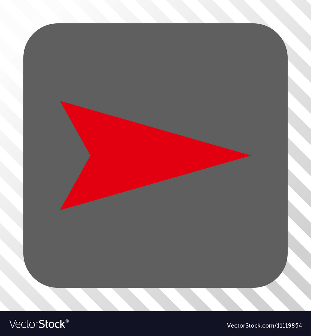 Arrowhead right rounded square button