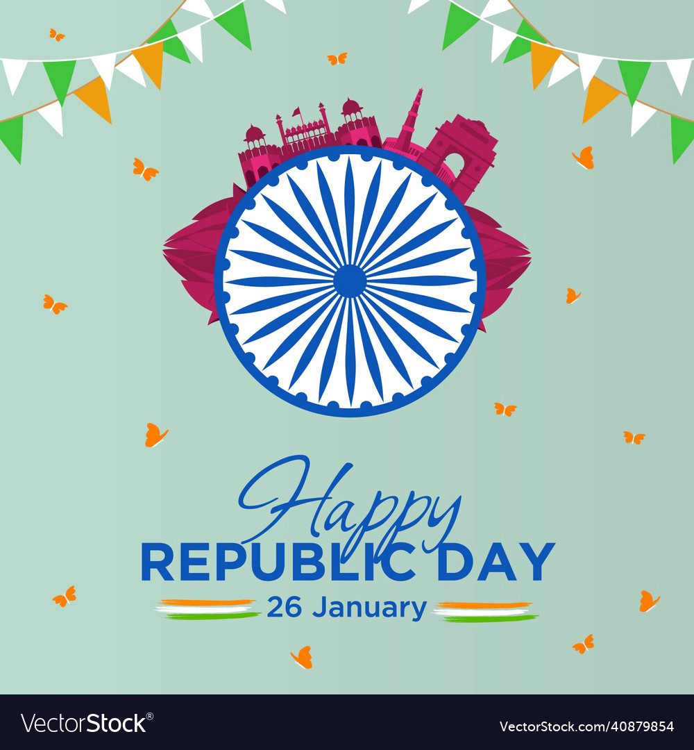 Banner Design Of Happy Republic Day Royalty Free Vector