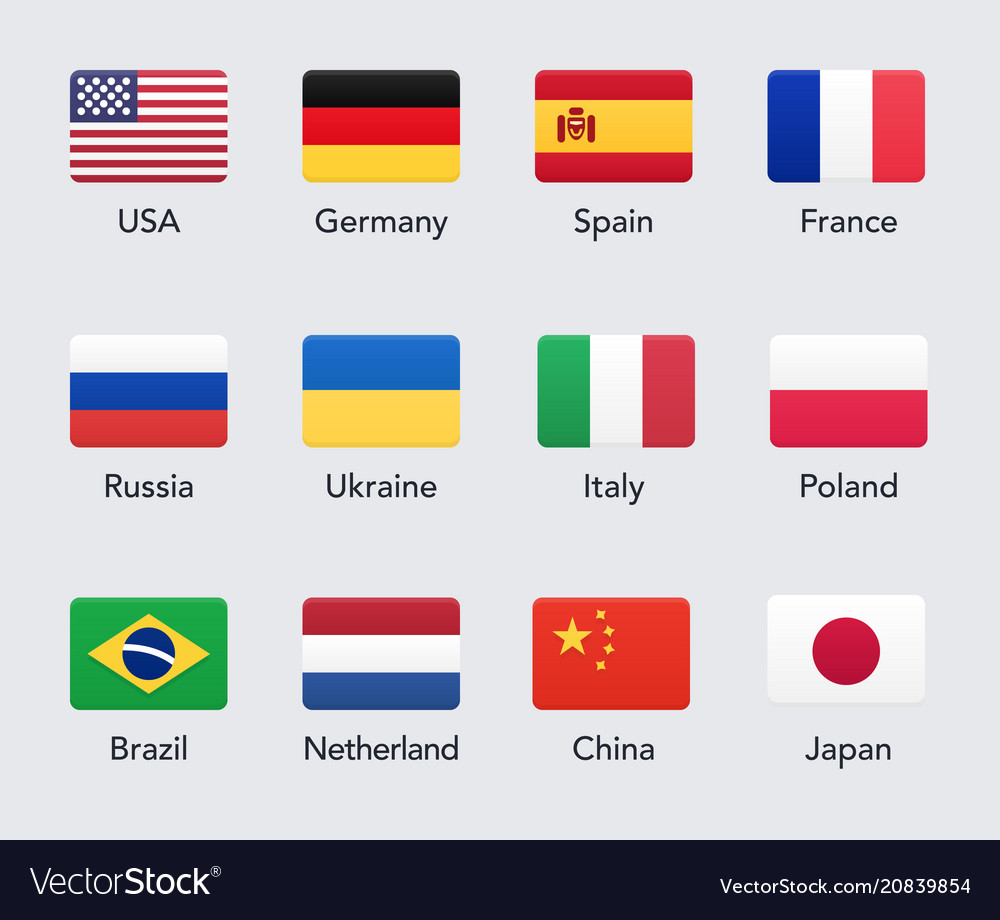 Country Flags Icon Set Country Flags Icons World Country Flags | Images ...