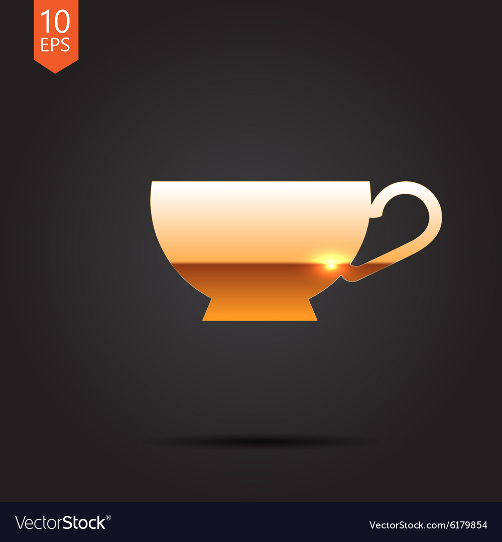 Flat color cups on shelf set