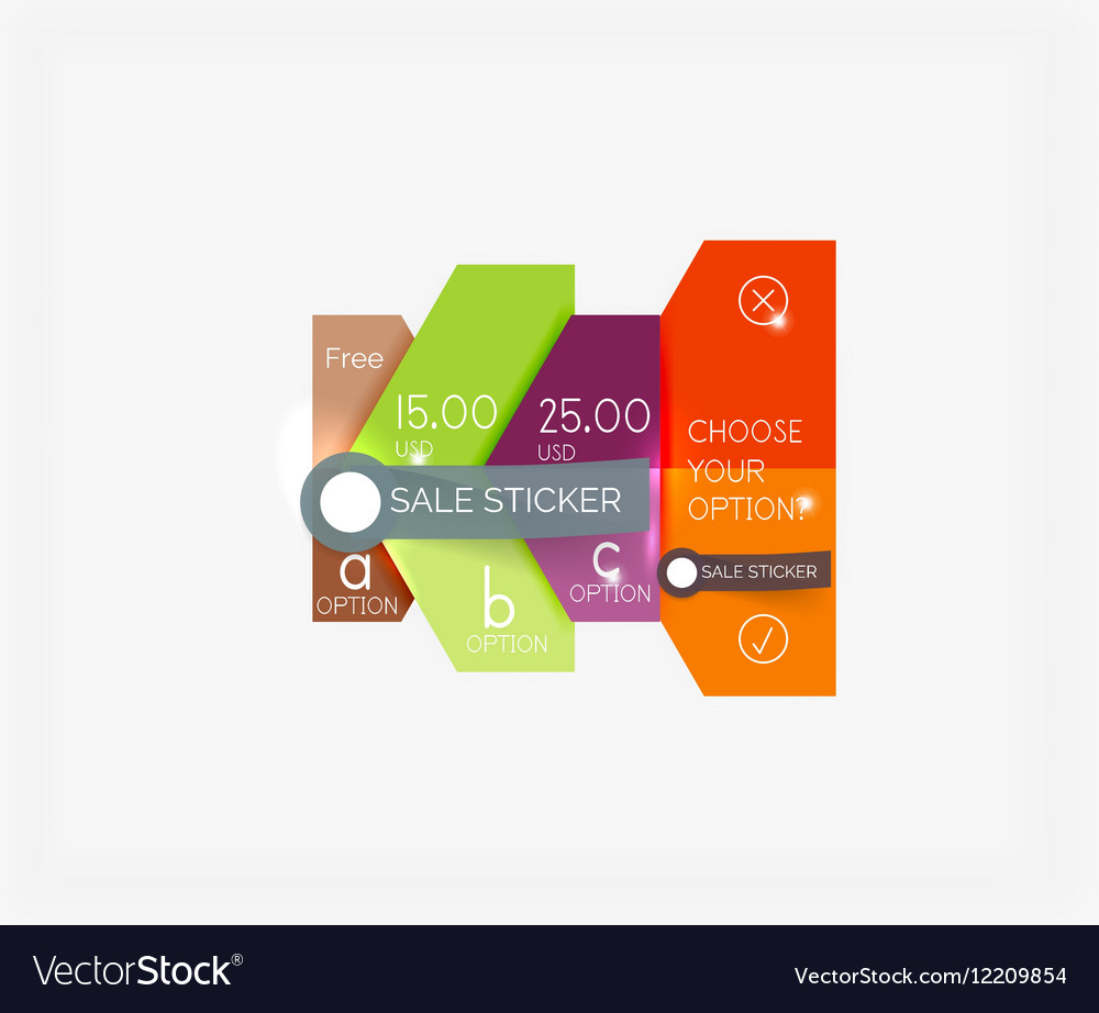 Infographic banners modern paper templates Vector Image