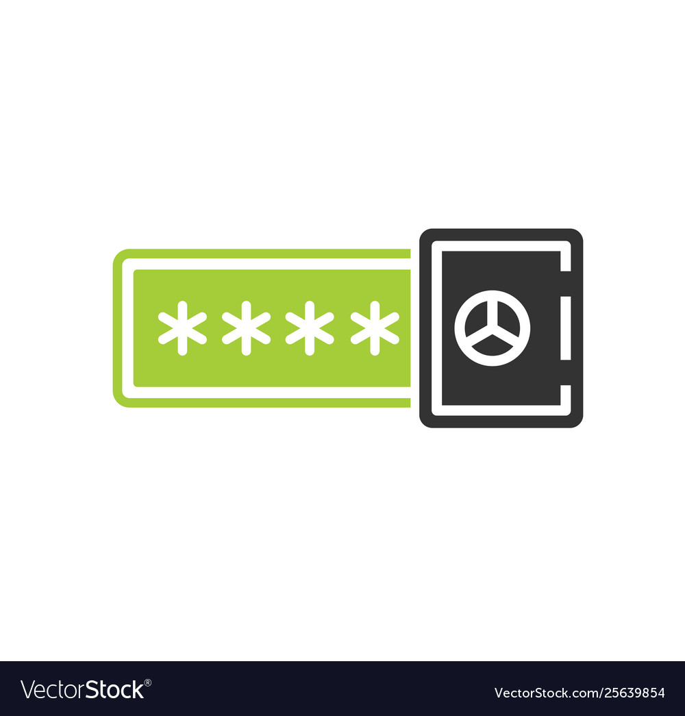 Password related icon on background for graphic