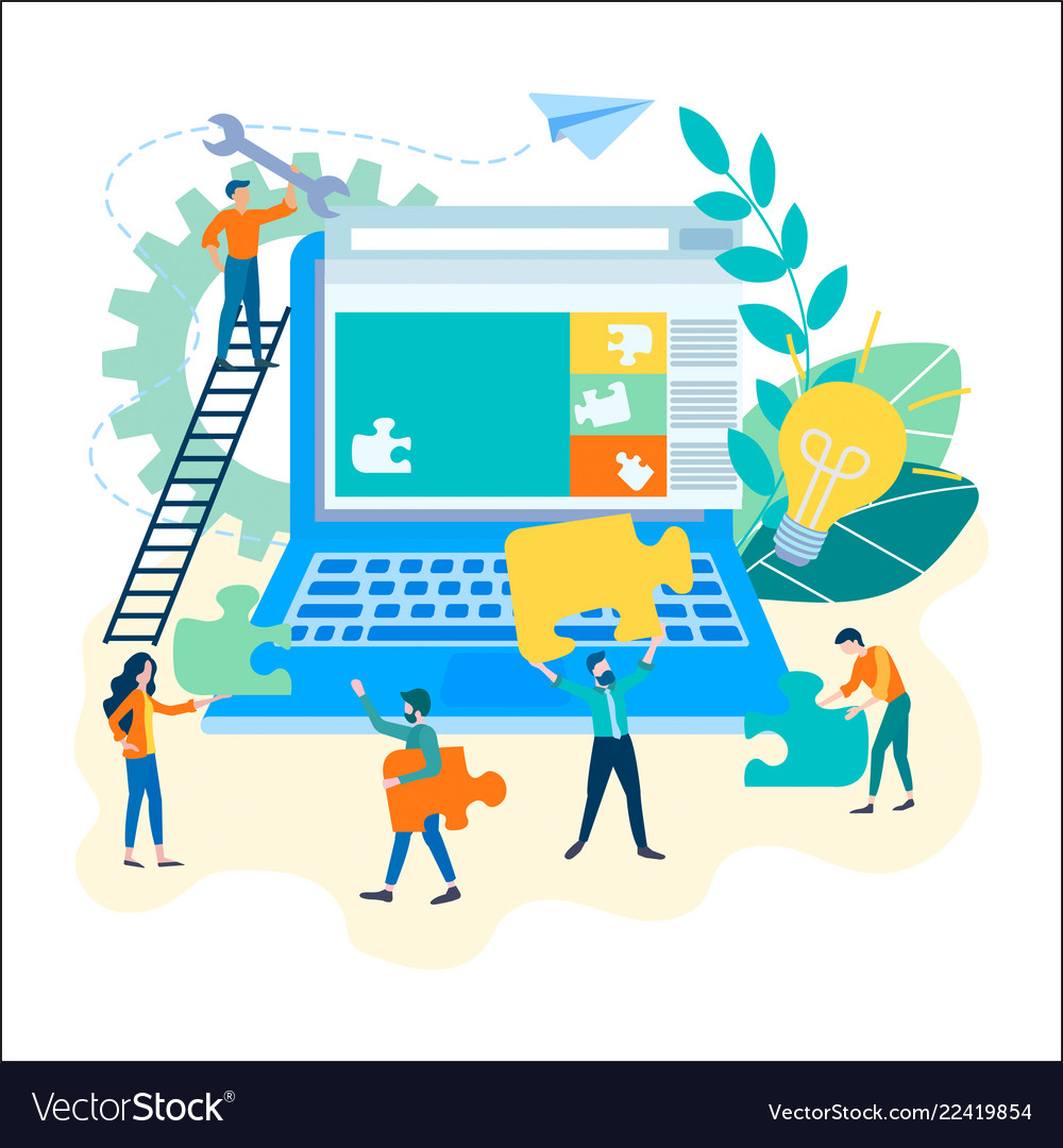 Seo optimization and web site design concept vector image Seo optimization and web site design concept
