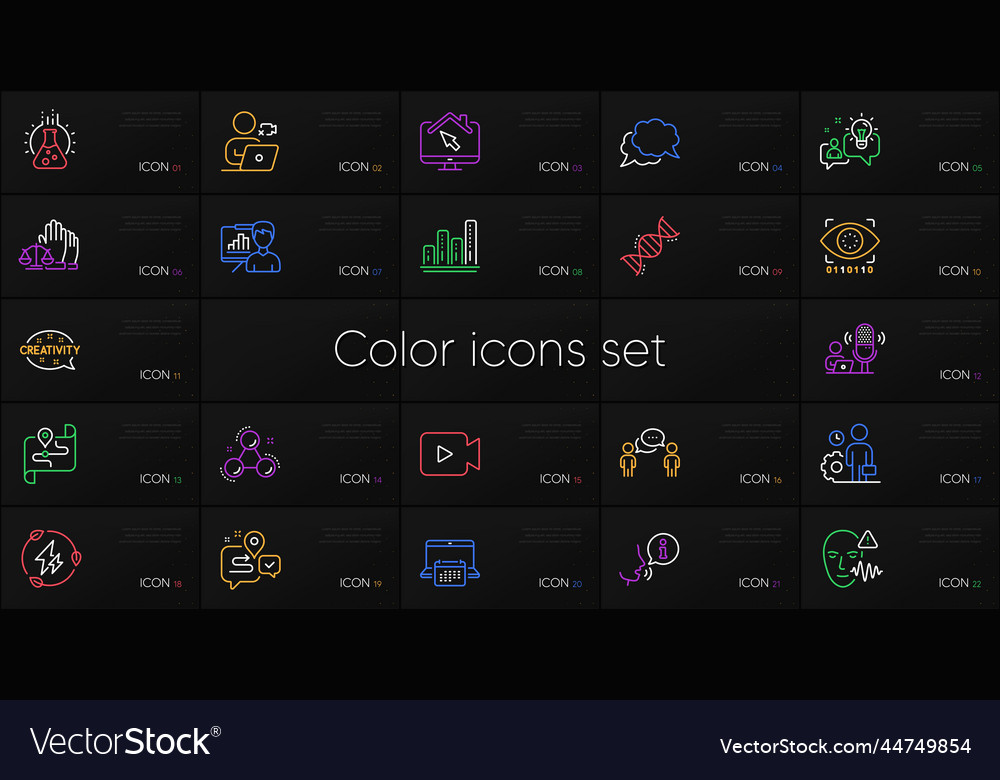 Set of calendar graph chart and idea line icons Vector Image Set of calendar graph chart and idea line icons