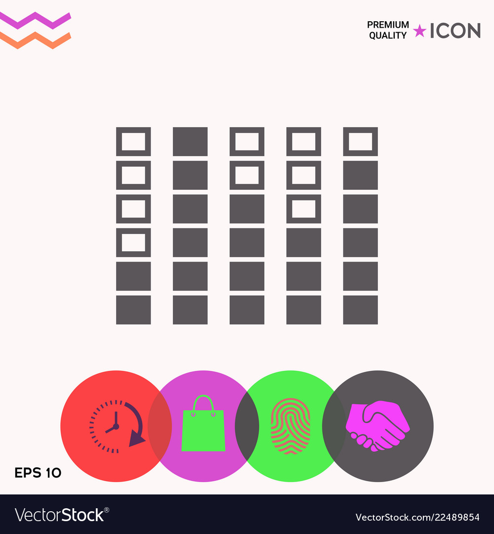 Spectrum analyzer equalizer icon