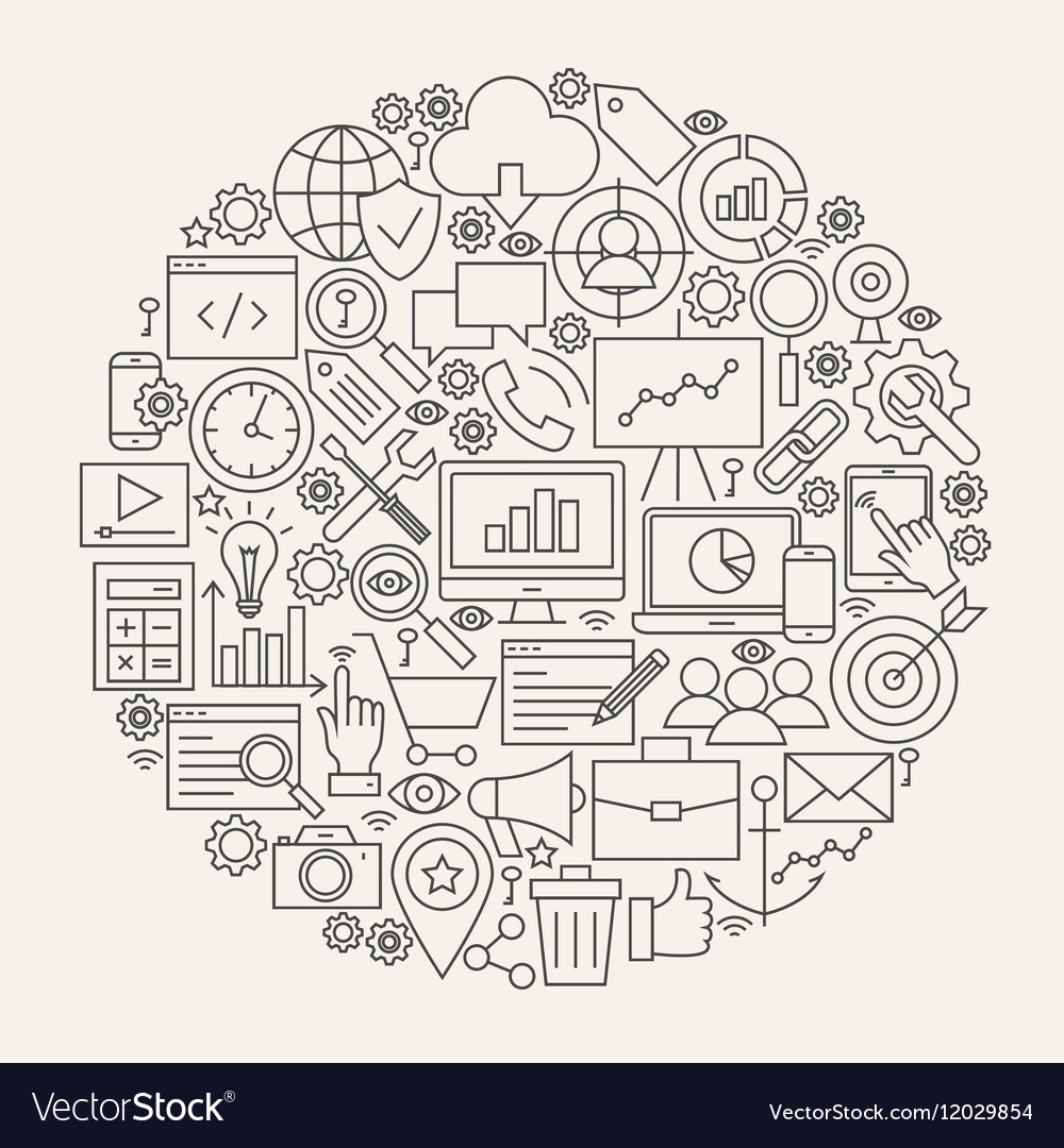 Web Development Line Icons