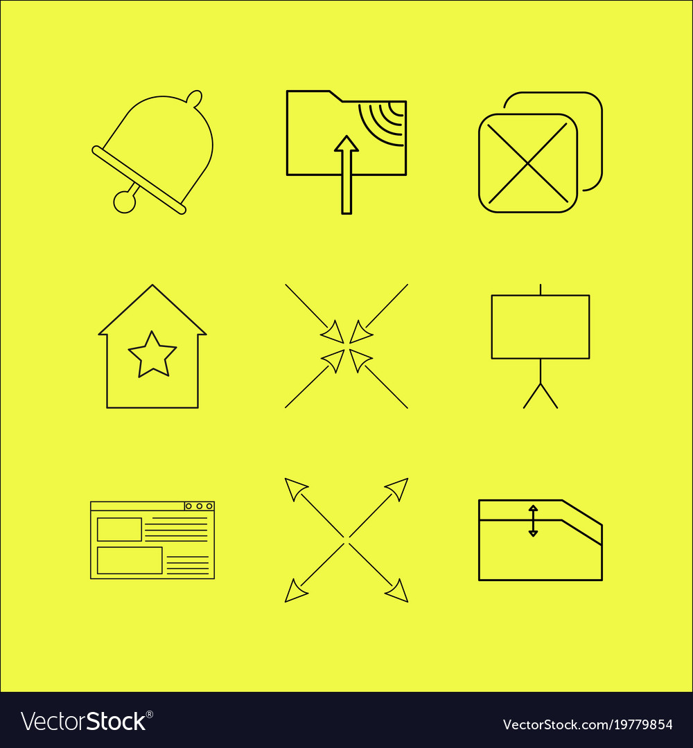 Web linear icon set simple outline icons