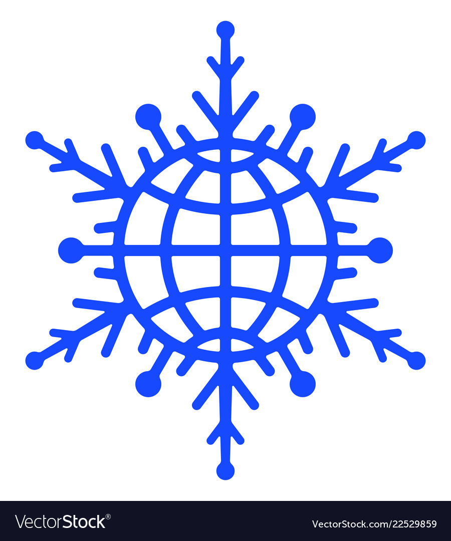 Abstract globe snowflake