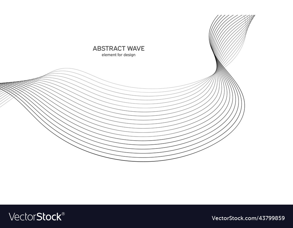 Abstract wave element for design digital