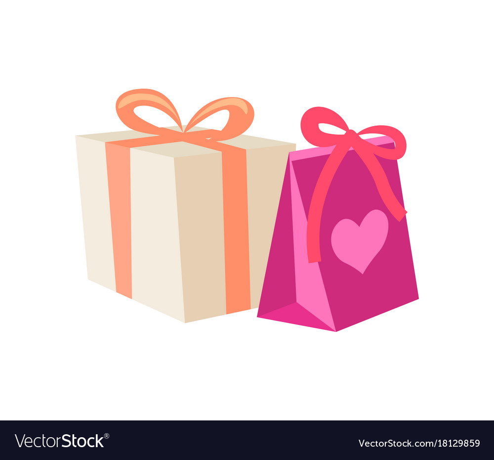 Birthday gifts in cartoon style Royalty Free Vector Image