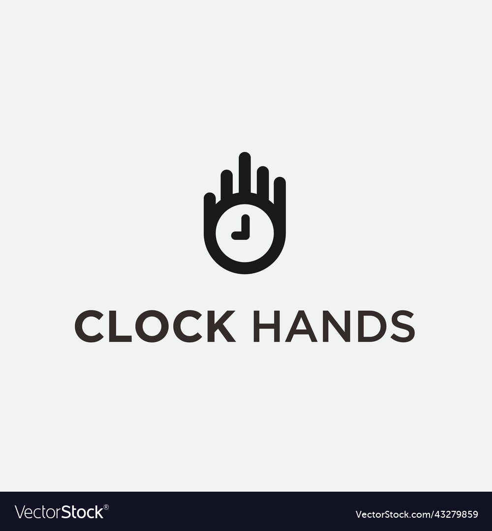 Clock hand logo or icon