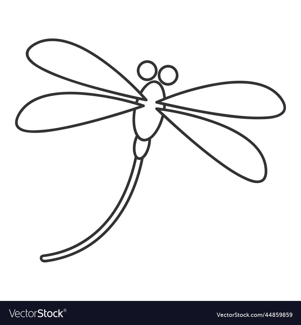 Dragonfly logo Royalty Free Vector Image - VectorStock