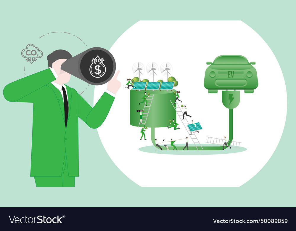 Esg Nachhaltigkeit Business Vision für Elektro vector image Esg Nachhaltigkeit Business Vision für Elektro