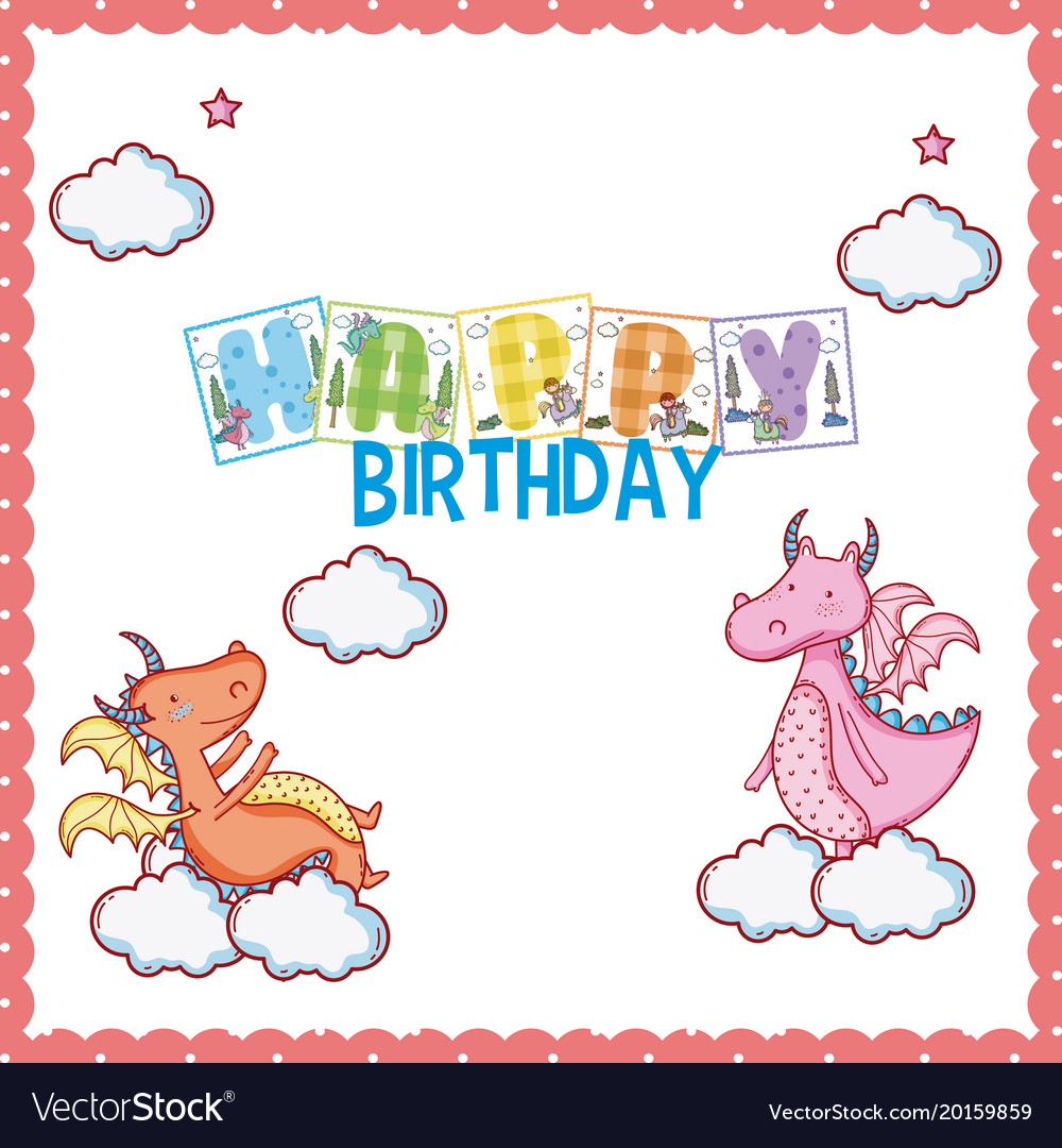 Happy birthday card for little boy Royalty Free Vector Image